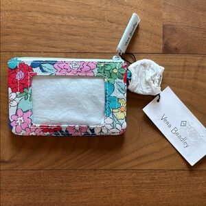 Vera Bradley Lighten Up Zip ID Case Far Out Floral NWT
